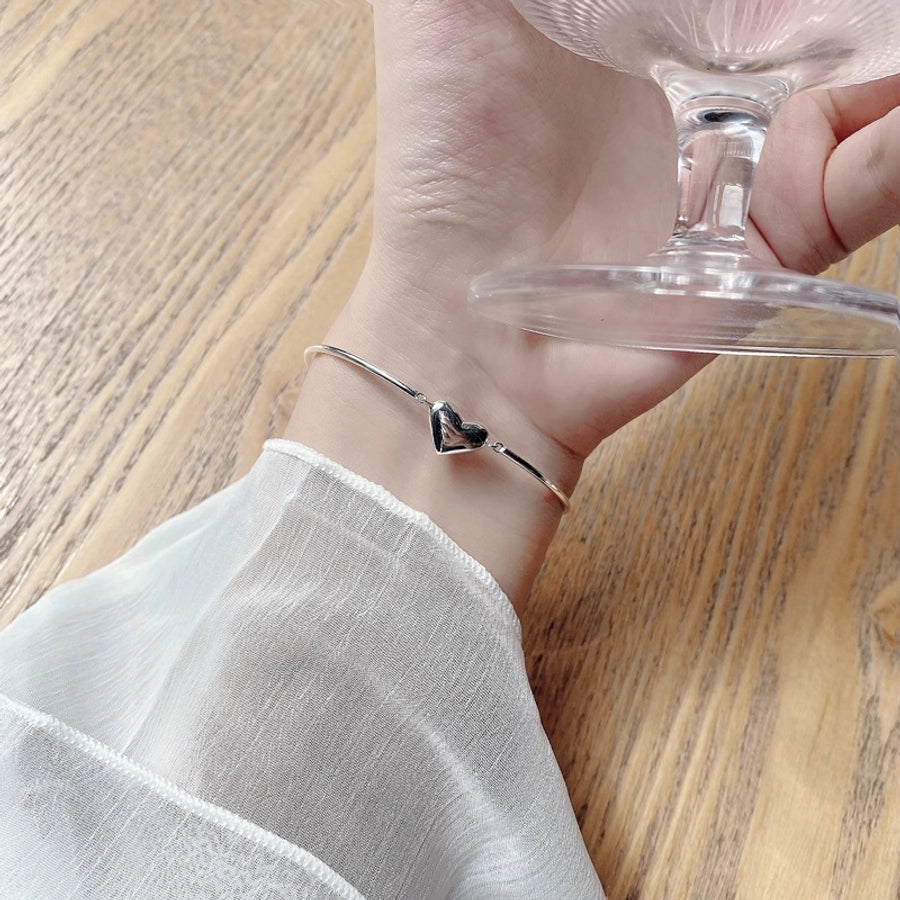 Heart Shape Silver Bracelet