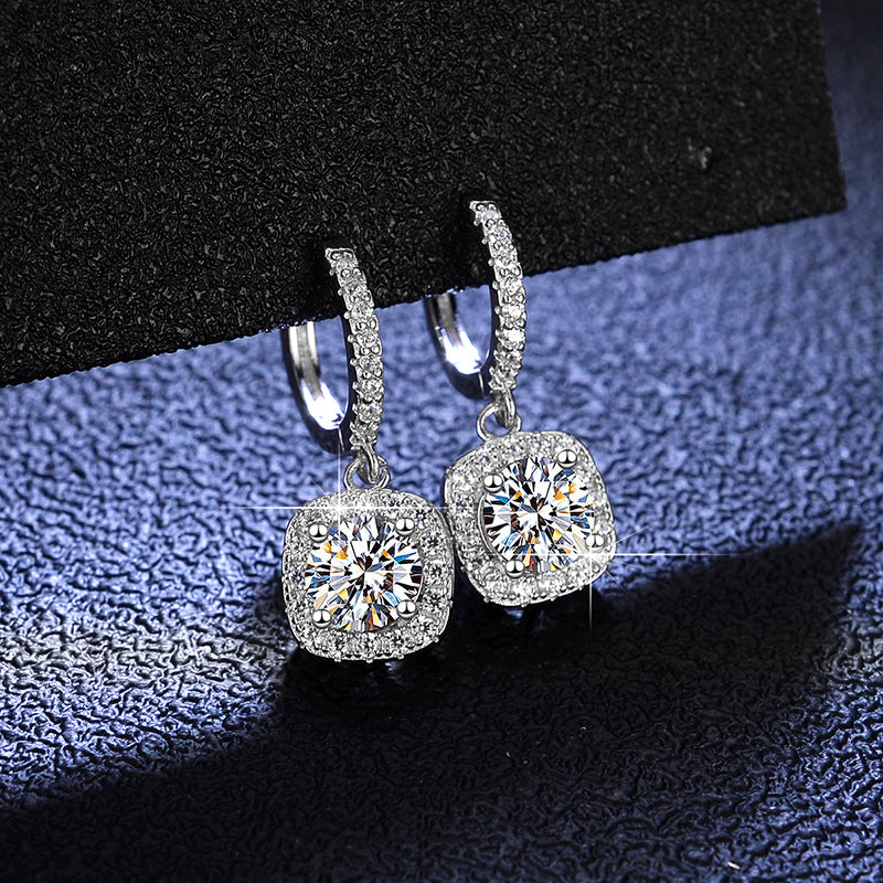 Square Moissanite Earrings