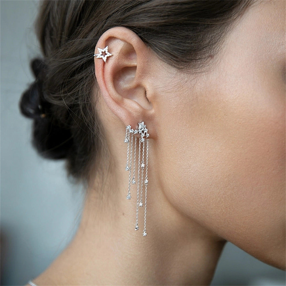 Star Tassel Drop Earrings