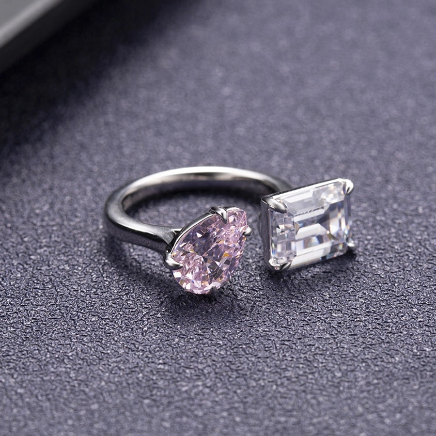 Water Drop Rhinestone Open Ring