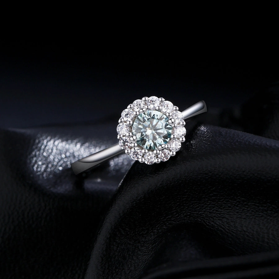 Moissanite Round Stone Ring