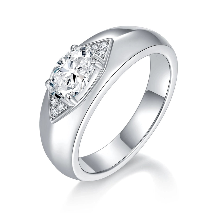 Moissanite Geometric  Rings