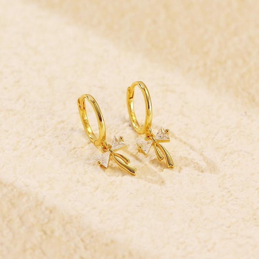 Silver Bow Knot Ear Cuffs