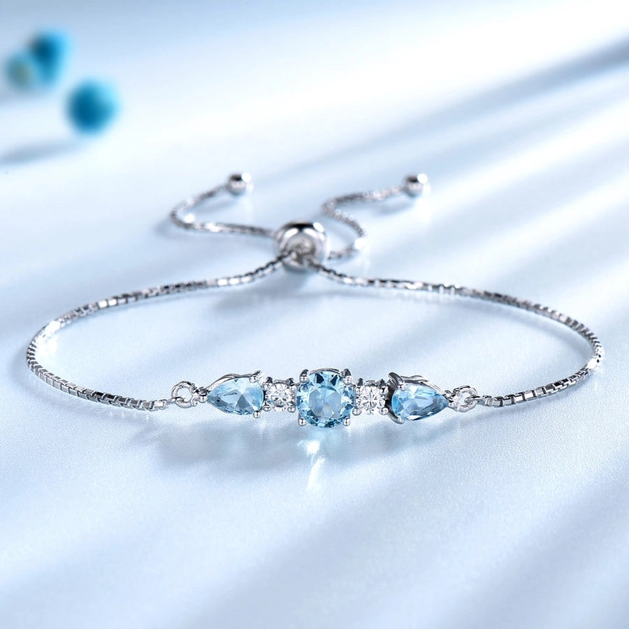 Blue Topaz Silver Bracelets