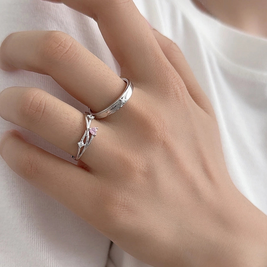 Star Heart Shape Open Ring