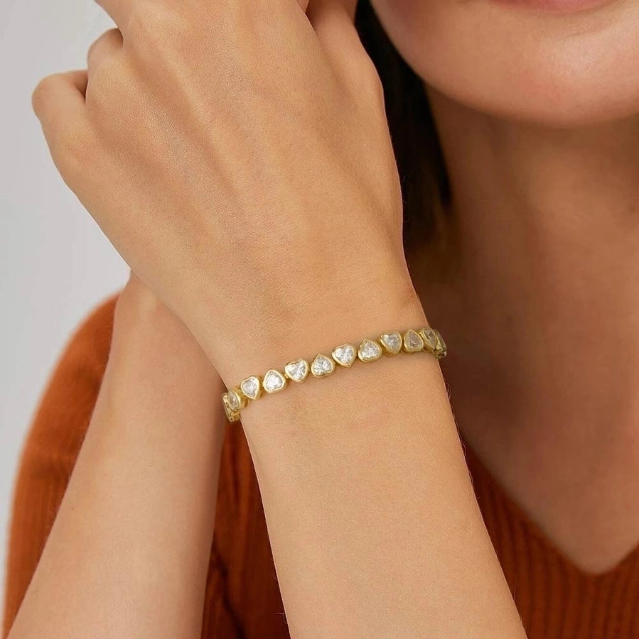 Heart Shape Silver Bracelet