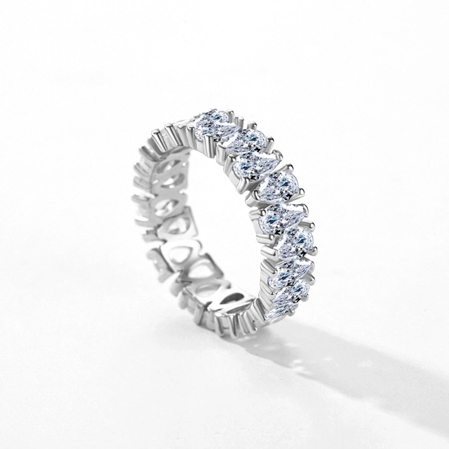 Water Droplets Zircon Ring