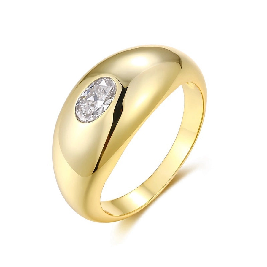 Moissanite Geometric Rings