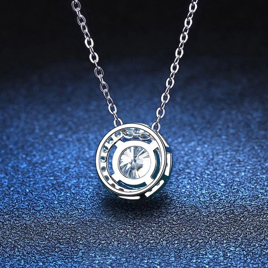 Round Moissanite Pendant Necklace