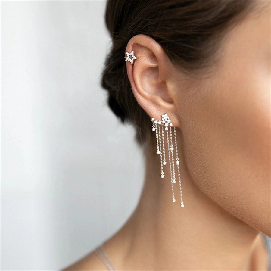 Star Tassel Drop Earrings