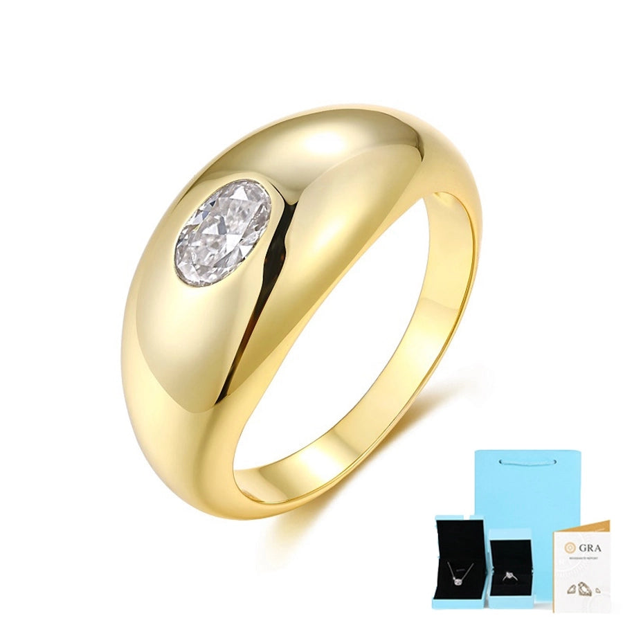 Moissanite Geometric Rings