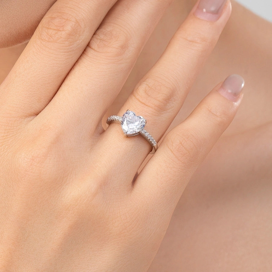 Rhinestone Heart Shape Ring