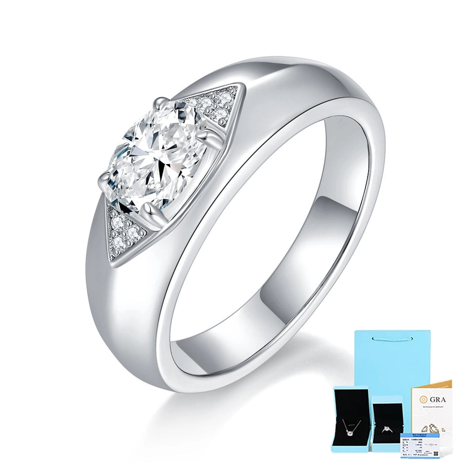 Moissanite Geometric  Rings