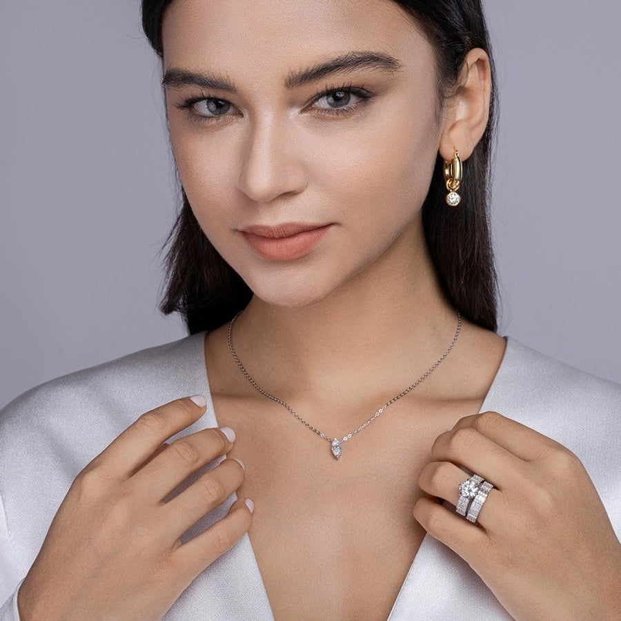 Round Moissanite Stack Rings