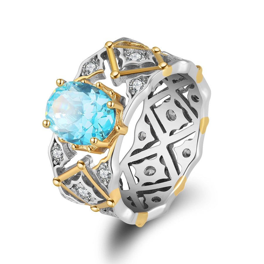 Aquamarine Engagement Ring