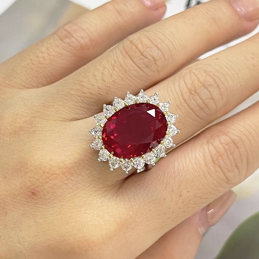 Rhinestone Sunflower Ring