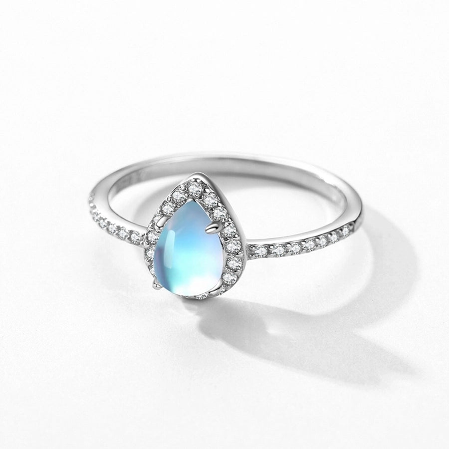 Water Droplets Moonstone Ring