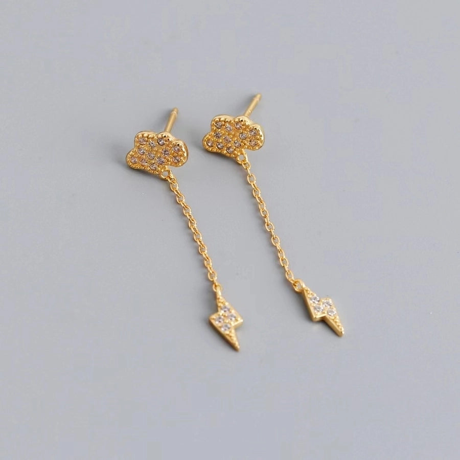 Lightning Zircon Drop Earrings
