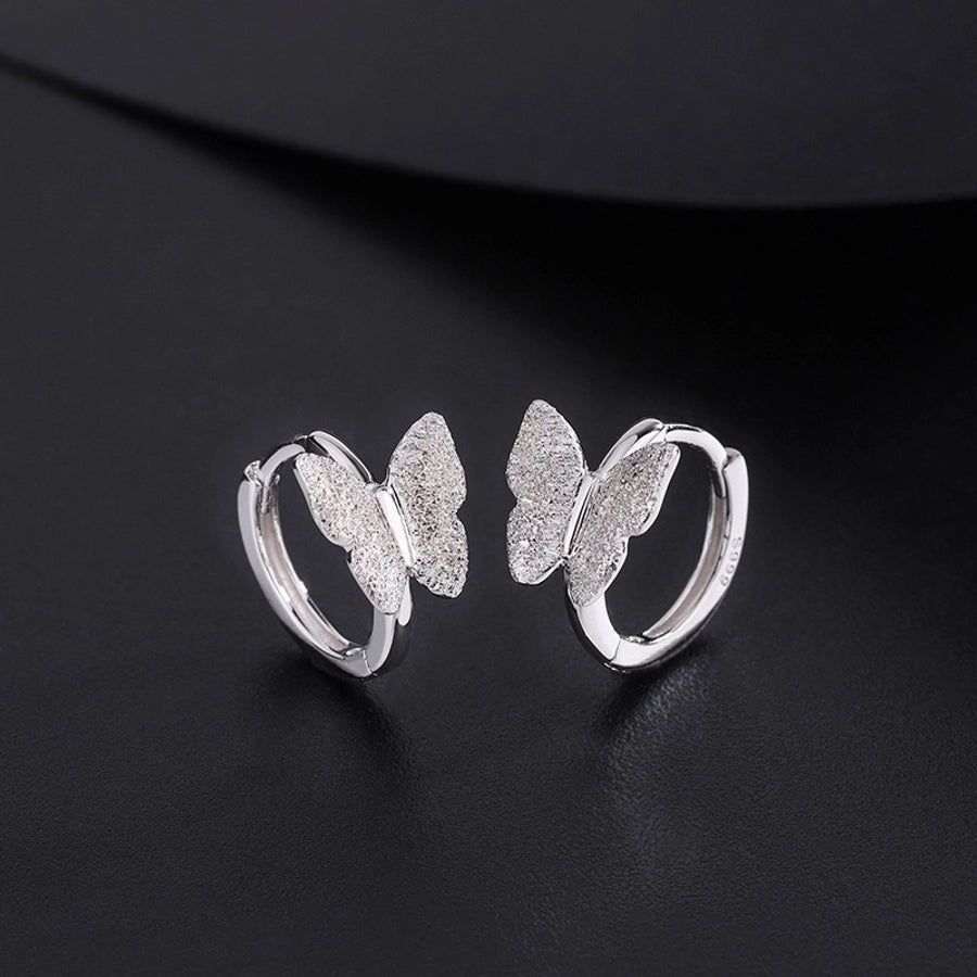 Silver Butterfly Earrings