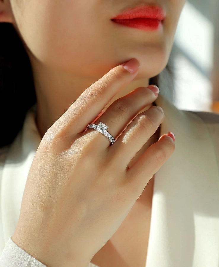 Moissanite Geometric  Rings
