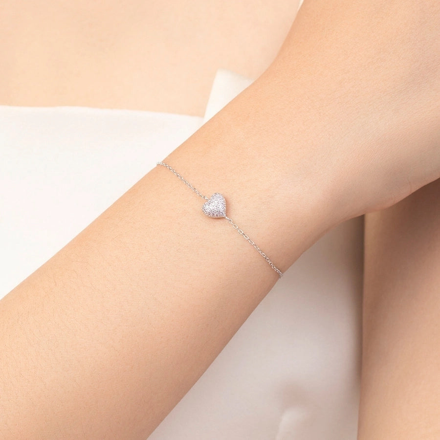 Heart Shape Silver Bracelets
