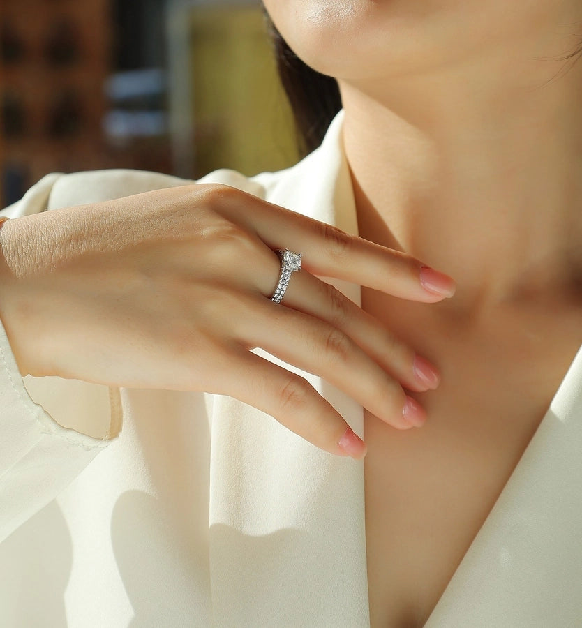 Moissanite Geometric  Rings