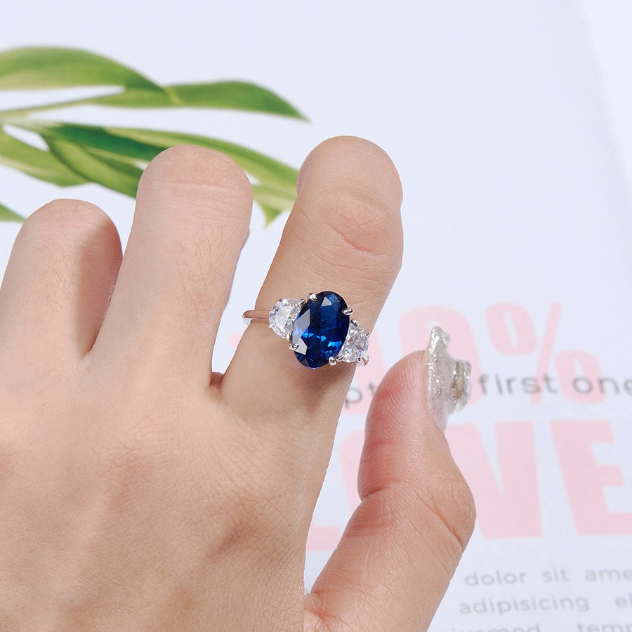 Oval Shape Rhinestone Ring