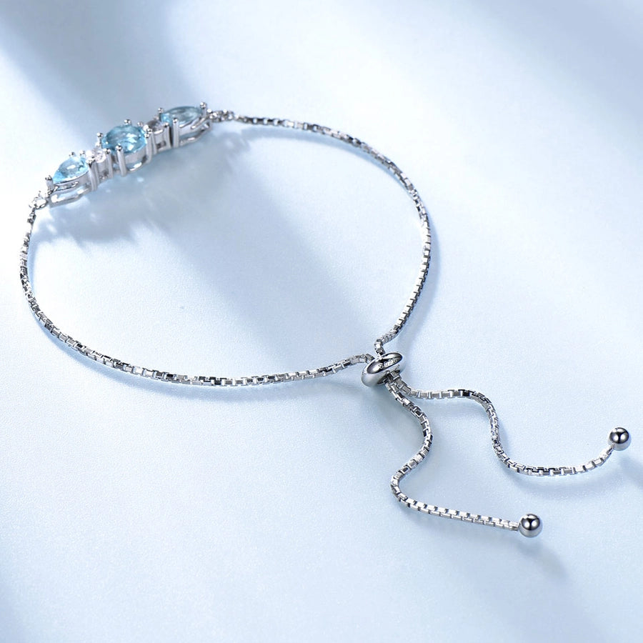 Blue Topaz Silver Bracelets
