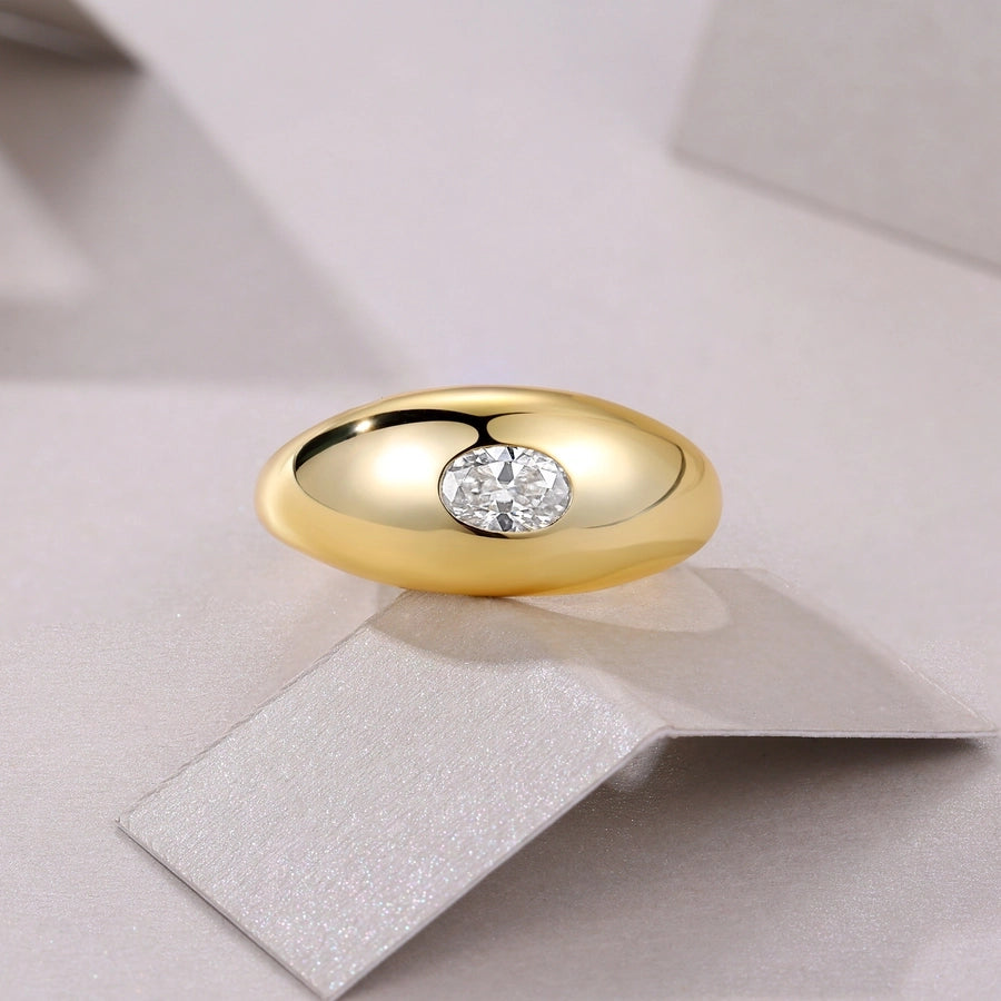 Moissanite Geometric Rings